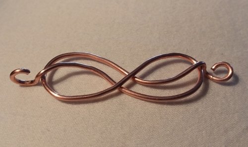 Linda Gale's Echo 8 Link - , Contemporary Wire Jewelry, Lashing, Wire Lashing, Loops, Wire Loop, Wrapped Wire Loop,  make one loop horizontal